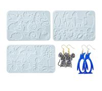 Airssory 3 pcs 3 Styles Insect Animal Theme Silicone Molds Butterfly Snake Penguin Giraffe Elephant Earring Moulds for DIY Casting Resin Necklace Jewellery Craft Making Decoration