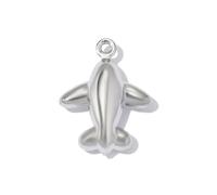 Airssory 3 Pcs 304 Stainless Steel Mini Airplane Charms Plane Flying Flight Charms for DIY Jewellery Bracelet Necklace Earring Bag Keychain Decor 16x13mm