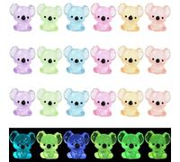 Airssory 30 pcs 6 Colours Luminous Koala Resin Ornament Cabochons Lovely 3D Animals No Hole Beads Display for DIY Jewellery Embellishment Craft Home Desk Decor Supplies Phone Bulk