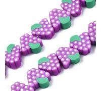 Airssory 360 pcs Handmade Purple Lovely Grape Slice Polymer Clay Beads Mini Food Fruit Spacer Beads for Jewellery Making Bracelets Necklace Earrings DIY Crafts