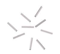 Airssory 500 Pcs 304 Stainless Steel Smooth Straight Spacer Tube Beads Connector Findings in Bulk for Macrame Jewelry Making and Craftings Project - 10x1.5mm