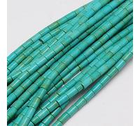 Airssory 5x3mm 70 pcs Synthetic Turquoise Column Beads Tube Cylinder Gemstone Loose Spacer Beads for DIY Jewellery Crafts Bracelet Necklace Earring Making