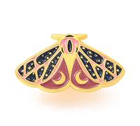 Airssory 6 pcs Golden Color Butterfly Enamel Alloy Brooches Lovely Insect Moth with Moon Pattern Badge Pins for Clothes Bags Hats Backpack Jackets Crafts Decor