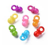 Airssory 670 pcs Mixed Colours Lovely Pacifier Shaped Acrylic Charms Baby Theme Feeding Drink Charms for DIY Jewellery Bracelet Necklace Earring Crafts Bag Keychain Phone Decor
