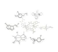 Airssory 7 Styles Heartbeat Brooch Science DNA Biological Medical Chemical Molecular Lapel Pin Brooches for Nurse Doctor Teacher Scientist Backpack Bag Accessories