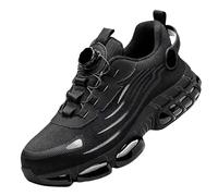 Airstride Safety Boots For Men, Comfortable Steel Toe Cap Air Cushion Safety Trainers Boots, Work Boots Lightweight Work Shoes (Black A, Adult, Men, 11, Numeric, UK Footwear Size System, Medium)