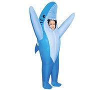 AirSuit® Blue Shark Inflatable Disguise for Children | Shark Costume Size 120 to 150cm | Highly Resistant Polyester - Pleasant to Wear | Kid Birthday | Inflating System Included | OriginalCorner®