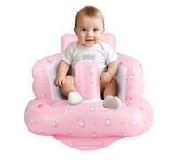 AirSwim Inflatable Baby Chair, Inflatable Baby Seat for Babies 3 Months and Up, Summer Blow Up Chair with Built in Air Pump, Infant Floor Sofa for Learning to Sit, Palying, Camping, Strawberry