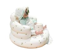 AirSwim Inflatable Baby Seat, Inflatable Baby Chair for Babies 3 Months and Up, Summer Blow Up Chair with Built in Air Pump, Infant Floor Sofa for Learning to Sit, Palying, Camping, Orange