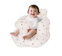 AirSwim Inflatable Baby Seat with Tray, Inflatable Baby Chair for Babies 3 Months and Up, Portable Blow Up Chair with Built in Air Pump, Infant Floor Seats for Learning to Sit, Palying, Camping, Tulip