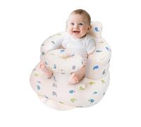 AirSwim Inflatable Baby Seat with Tray, Inflatable Baby Chair for Babies 3 Months and Up, Summer Blow Up Chair with Built in Air Pump, Infant Floor Seats for Learning to Sit, Palying, Camping, Whale
