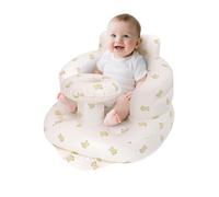 AirSwim Inflatable Baby Seat with Tray, Inflatable Baby Chair for Babies 3 Months and Up, Summer Blow Up Chair with Built in Air Pump, Infant Floor Seats for Learning to Sit, Palying, Camping, Bear