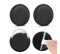AirTag Adhesive Mount Compatible with Apple AirTag Sticker Case. Anti Lost Anti Scratch Stick On Cover for Phone Remote iPad Headphone Laptop Camera. Portable Protective Air Tag Holder, 4 Pack Black