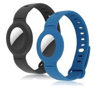 Airtag Bracelet for Kids Adjustable Airtag Watch-Style Wristband, Waterproof Silicone Airtag Holder, Compatible with Apple Airtag, 2-Pack / 8-Pack air tag Bracelet