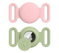 Airtag Case for Dog Collar Holder, 2Pack Silicone Protective Case for Dog Collar Cat Loop Holder, Cover for Apple Air Tag GPS Tracking Finder Accessories