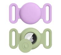 Airtag Case for Dog Collar Holder, 2Pack Silicone Protective Case for Dog Collar Cat Loop Holder, Cover for Apple Air Tag GPS Tracking Finder Accessories