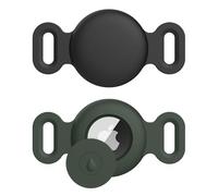 Airtag Case for Dog Collar Holder, 2Pack Silicone Protective Case for Dog Collar Cat Loop Holder, Cover for Apple Air Tag GPS Tracking Finder Accessories