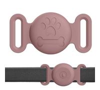 Airtag Case for Dog Collar, Pattern Carving Coer for Apple Air Tag GPS Tracking Finder for Pet, Silicone Pattern Carving Cover for Dog Collar Cat Loop Holder Accessories