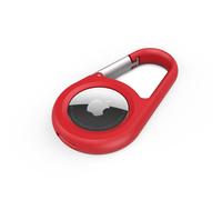 AirTag Case With Carabiner, Secure Holder Protective Cover Air Tag With Scratch Resistance Accessory - (Red)