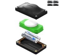 AirTag Compact Extended Battery Case - Uses AAA Batteries - 5X More Capacity Than CR2032 | Elevation Lab TimeCapsule | Waterproof, CR 2032 Battery Replacement (4-Pack)