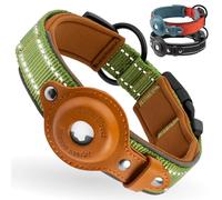 Airtag Dog Collar, CollarDirect, Reflective Dog Collar for Apple Air Tag for Large, Medium, and Small Dogs (Green, XL, 51-61 cm)