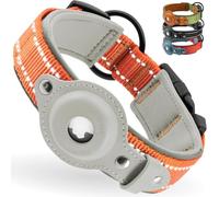 Airtag Dog Collar, CollarDirect, Reflective Dog Collar for Apple Air Tag for Large, Medium, and Small Dogs (Orange, XL, 51-61 cm)