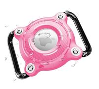 Airtag Dog Collar Holder | Air Tag Dog - Air Tag. Holder for Pet Collar Waterproof with Removable Loop, Durable, Lightweight, Compact Size for Width 3cm/ Thick 4.5mm (TPU Pink, 1)