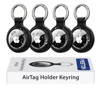 AirTag Holder Keyring, 4-Pack IP67 Waterproof Case for Apple AirTag 1 & 2