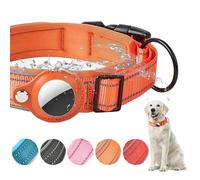 Airtag Pet Collar, Waterproof Dog/Cat Collar with GPS Holder & Quick Release Buckle for Size Small, Medium, Large, XL