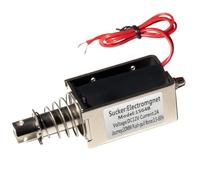 AIRTAK DC12V 2A Push-Pull Solenoid Actuator, Electromagnet with 65N Force and Stroke 20Mm, for Automotive Systems, Appliances, Hvac Control and Industrial Locking Mechanisms.