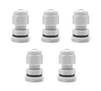 AIRTAK Versatile Waterproof Cable Glands - 5-Piece Set for 3-6.5mm Cables, Including Gaskets, NPT 1/4” Interface, Classic White, Durable PP Storage Case.