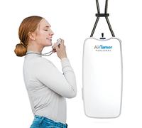 AirTamer A310 Rechargeable Personal Air Purifier, Proven Performance, Virus and Pollutant Tested*, White with Leather Travel Case