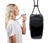 AirTamer A320 Rechargeable Personal Air Purifier, Proven Performance, Virus and Pollutant Tested*, Black with Leather Travel Case