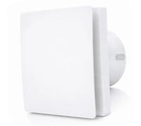 AirTech-UK 100mm Bathroom Extractor Fan with Timer, 4 Inch Quiet Extractor Fan, 80m³/h, 33dB Bathroom Ventilation Fan for Toilet & Shower, Wall or Ceiling, Back Draught Shutter