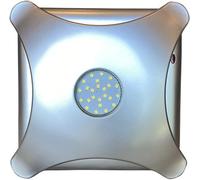 Airtech-Uk 4 Inch / 100mm Silent Extractor Fan With 5 W Led Light Wall Ceiling Exhaust For Bathroom Kitchen Silver