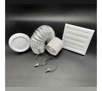 Airtech-Uk 4" Inline Bathroom Extractor Fan With Timer - Complete Ventilation Kit For Bathroom And Shower
