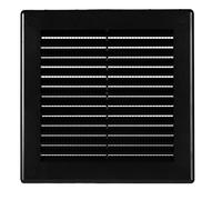 AirTech-UK Air Vent Grille Wall Ducting Plastic Cover Ventilation White Black and Brown Variety of Sizes with Fly Screen/Mesh (180 x 250 mm, Black)