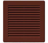 AirTech- UK Air Vent Grille Wall Ducting Plastic Cover Ventilation White Black and Brown Variety of Sizes with Fly Screen/Mesh (250 x 250 mm, Brown)