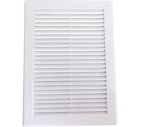 AirTech-UK Air Vent Grille White Plastic Wall Ducting Ventilation Cover 4" 6" 8" 10" 12" 14 (150X150mm With Flyscreen)