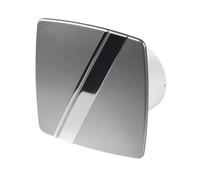 AirTech-UK Bathroom Extractor Fan 100 mm / 4" Linea silvery-satin Finish Front Panel with Pull Cord Switch