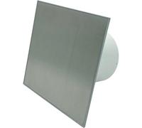 Airtech-Uk Bathroom Extractor Fan 100 mm / 4" Smooth Stainless Steel Trax Front Panel With Standard Fan