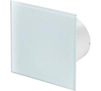 Airtech-Uk Bathroom Extractor Fan 100 mm / 4" White Glass Decorative Front Panel With Humidity Sensor