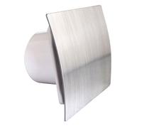 AirTech-UK Bathroom Extractor Fan Escudo Style Silver Front with Pullcord