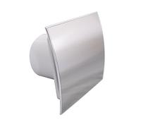 AirTech-UK Bathroom Extractor Fan with Timer 100mm / 4" Shower Kitchen Ventilator Smooth Chrome Finish