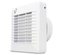 AirTech-UK Bathroom Extractor Fan with Timer 100mm, Quiet Bathroom Fan 33dB, Ceiling or Wall Mounted Extractor Fan, Bathroom Ventilation Exhaust Fan 120m³/h, White