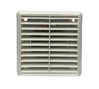 AirTech-UK Extractor Fan Wall Fixed Louvre Grille Ventilation - 4" (100mm) - White