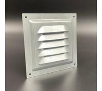 Airtech-Uk Flat Metal Fixed Grille 125X125mm With Flyscreen - External/internal Mounting For Ventilation & Air Conditioning