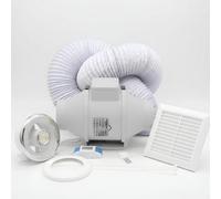 AirTech-UK Flowmax Elite Bathroom Extractor Fan Kit With Led Light & Adjustable Timer