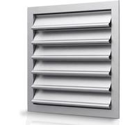 Airtech-Uk Gravity Grille 200mm X 200mm Premium Anodized Aluminium Louvre Grill For Walls And Crawl Spaces