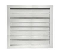 Airtech-Uk Gravity Grille 400mm X 400mm Premium Anodized Aluminium Louvre Grill For Walls And Crawl Spaces